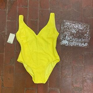 Monday Swimwear Yellow Classic One Piece